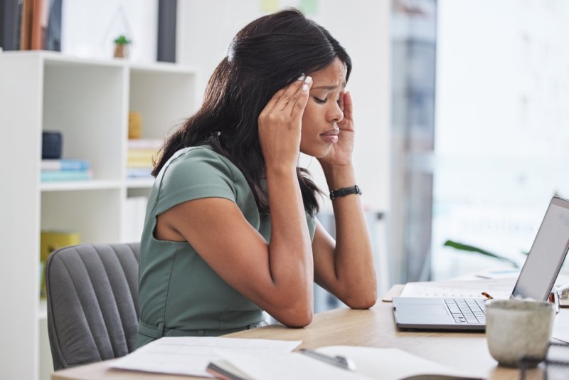 Finance professional looking frustrated