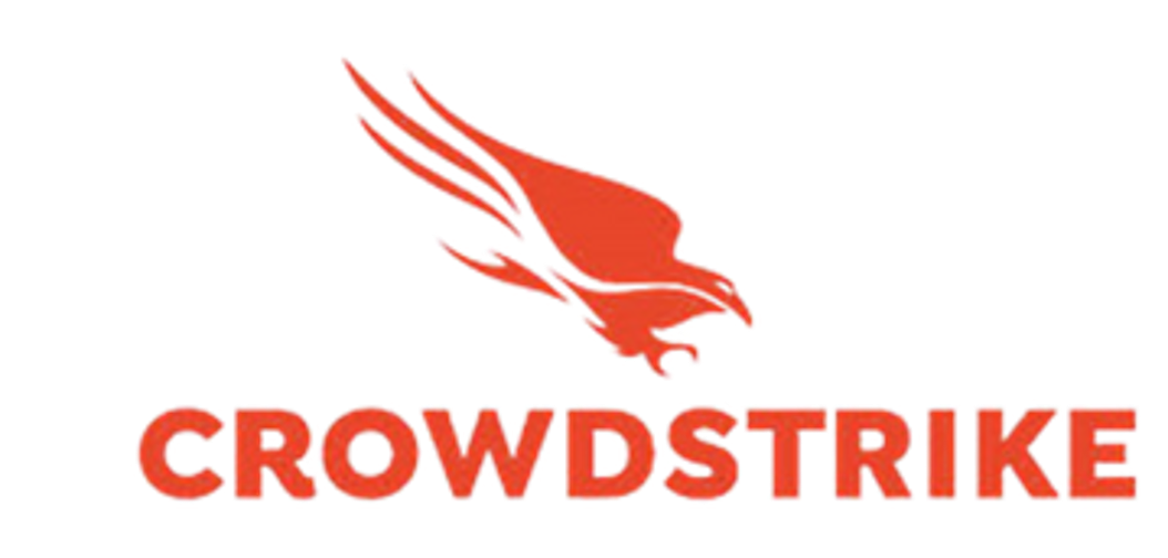 CrowdStrike logo featuring a stylised red hawk in profile with wings angled upwards, symbolising swift movement, above the black uppercase text ‘CROWDSTRIKE’.
